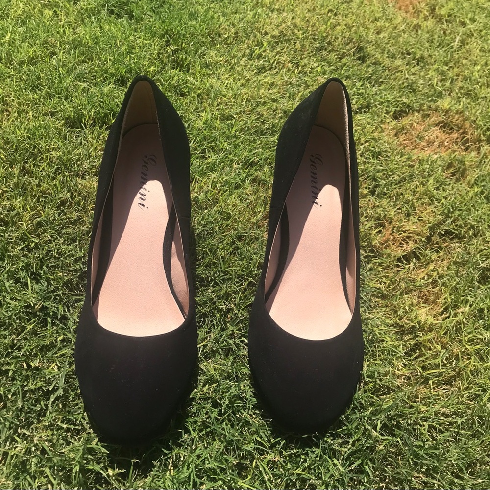 Black Suede Wedges